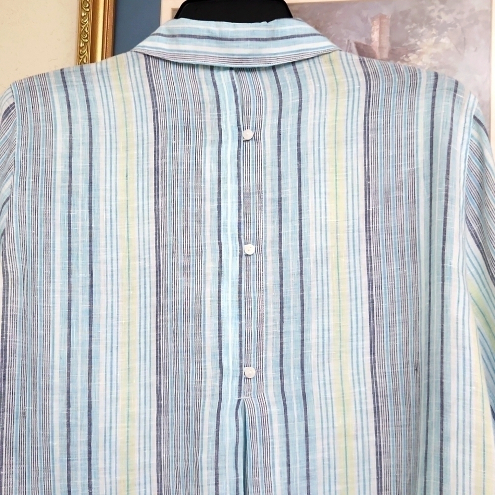 100% Linen Chicos No Iron Medium Lagenlook Beach Contemporary Travel - Picture 9 of 11